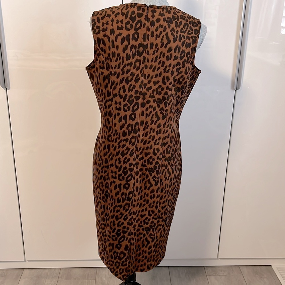 GUILLAUME NWOT Sleeveless Classic Leopard Print Fitted Tank Dress, Size S - Picture 4 of 12